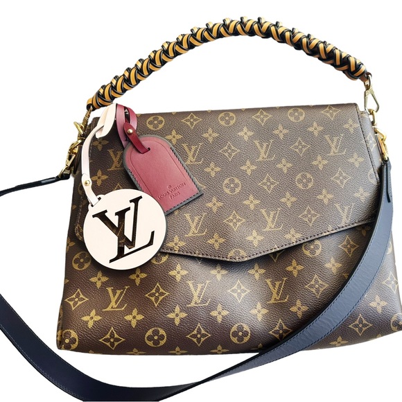 Authentic❤️Louis Vuitton Braided Handle Beaubourg Handbag Monogram Canvas MM - Picture 5 of 13